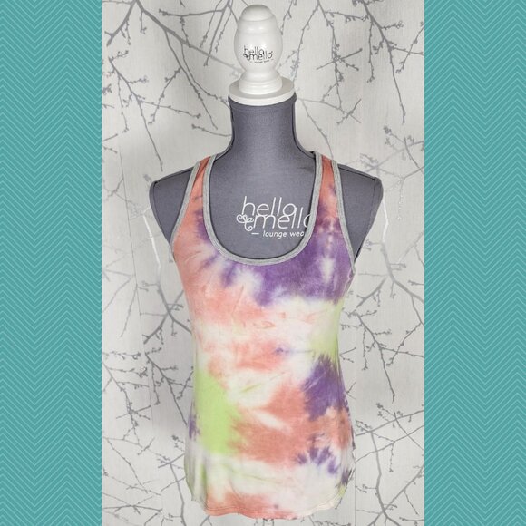 This is J Colorful Tie Dye Watercolor Bamboo Stretch Tank - Picture 1 of 4